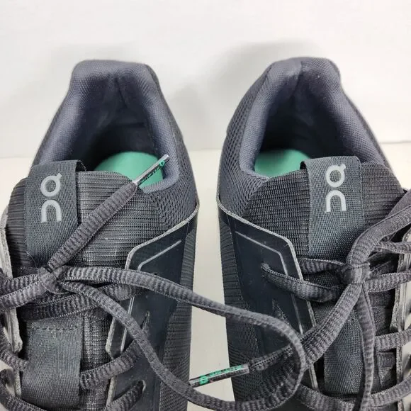 On Cloud Men's The Roger Spin Sneakers, Black Green Size 13 - Picture 3 of 12